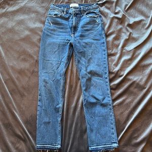 Abercrombie & Fitch ultra high rise ankle straight jeans